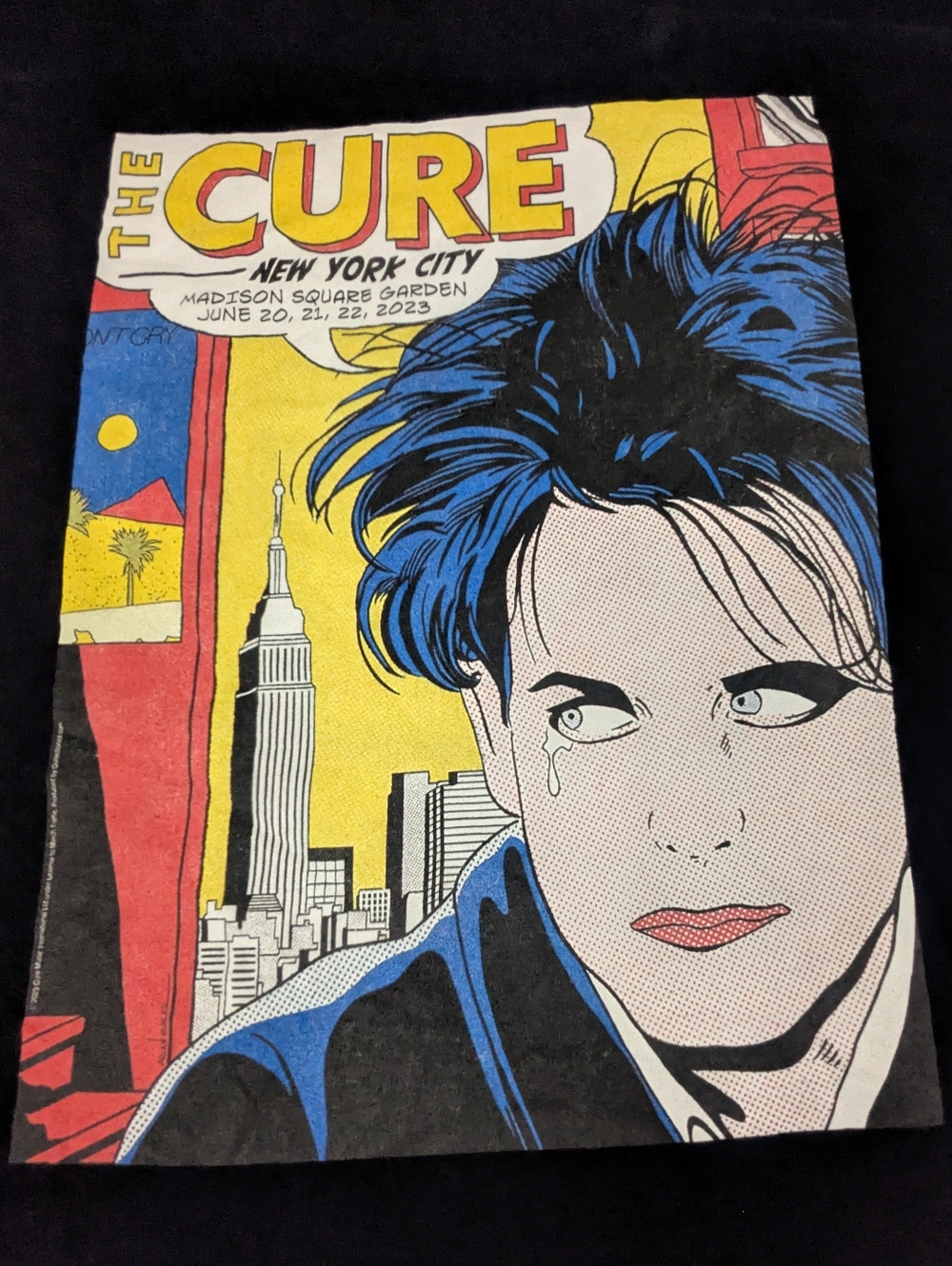 The Cure Men's Concert Tee Madison Square Gardens June 20-22, 2023 3XL